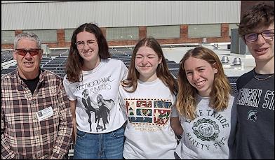 four students and faculty advisor, PHS solar club